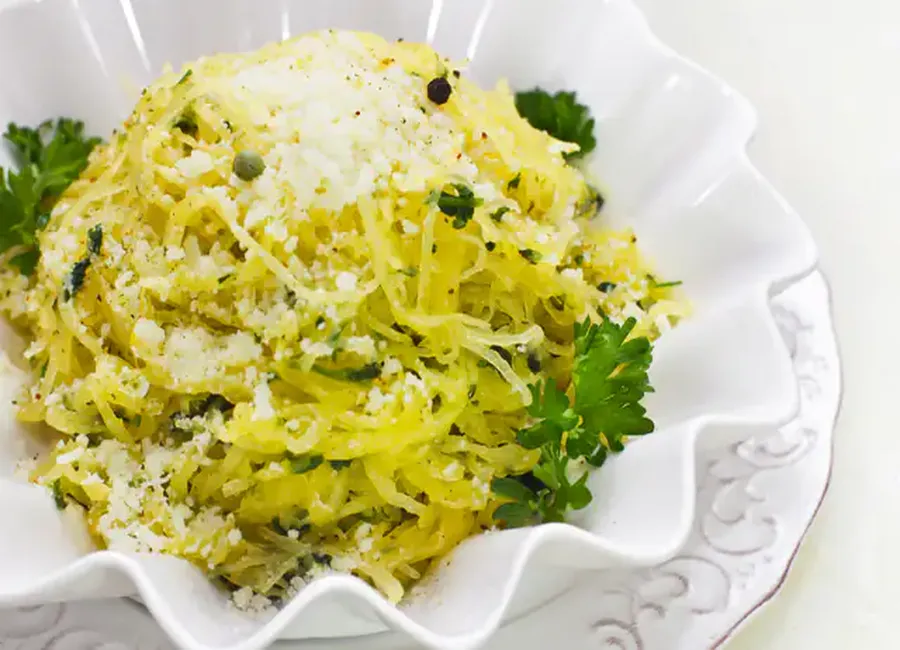 Courge spaghetti sauce jambon/roquefort