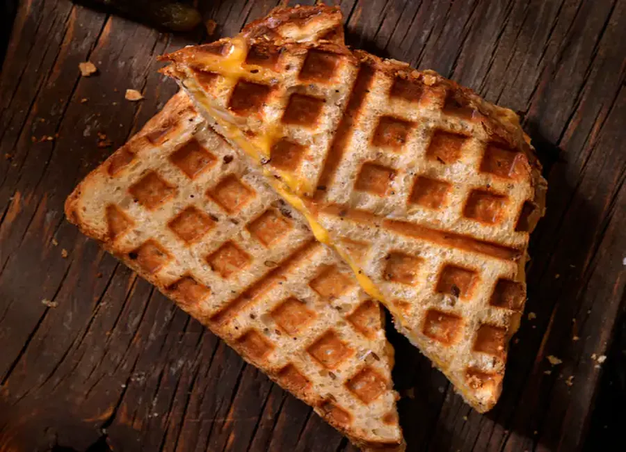 Gaufres au jambon et au gouda