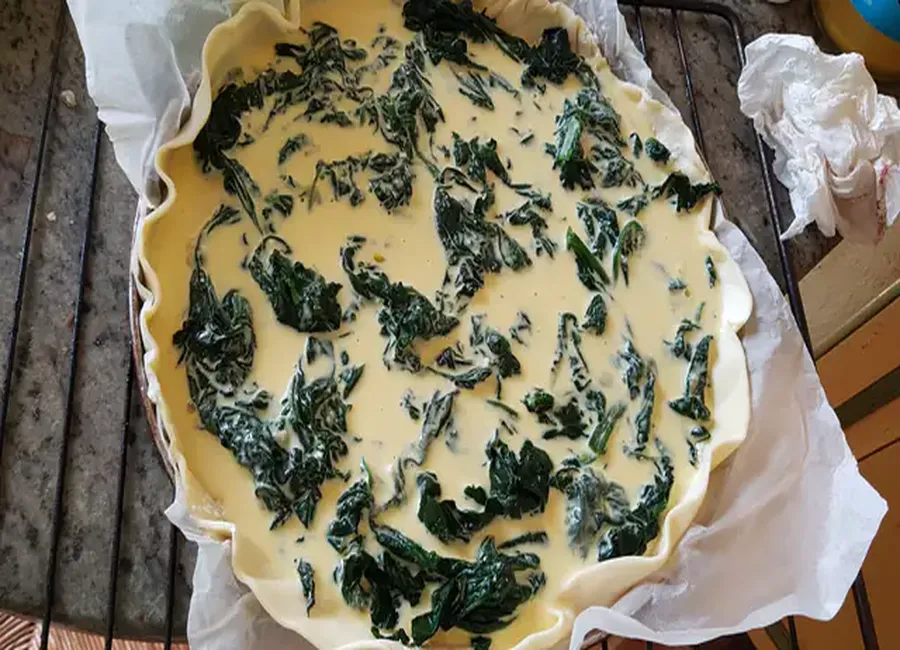 Quiche aux épinards et au roquefort
