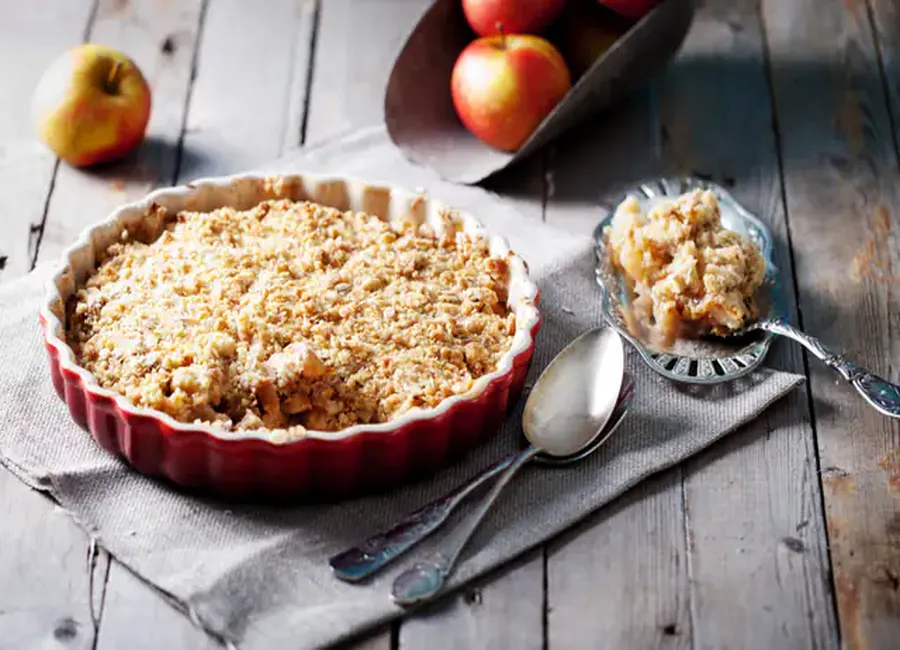 Crumble aux pommes sans gluten