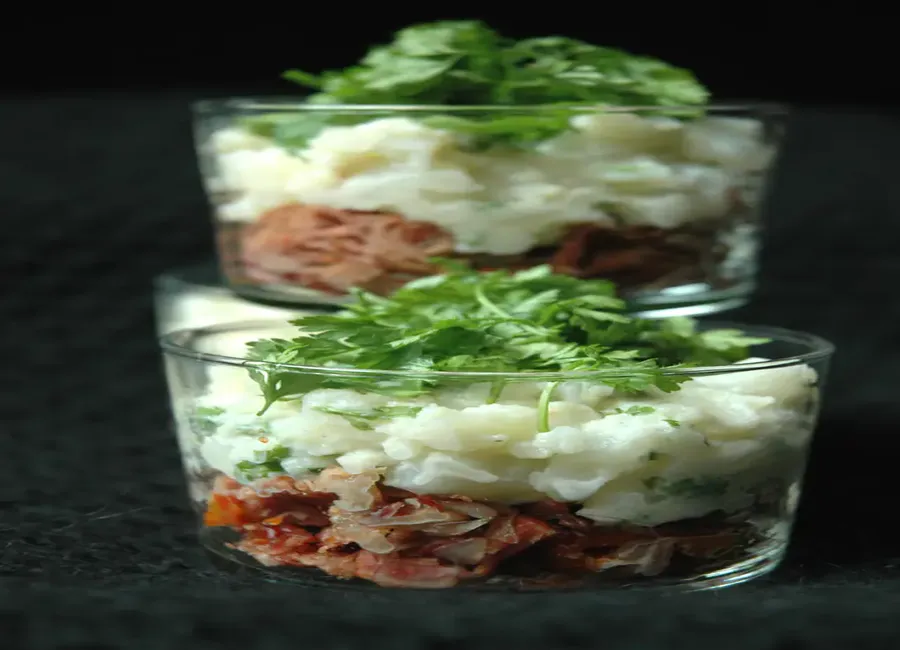 Timbale de choux-fleur au boeuf (allegée)