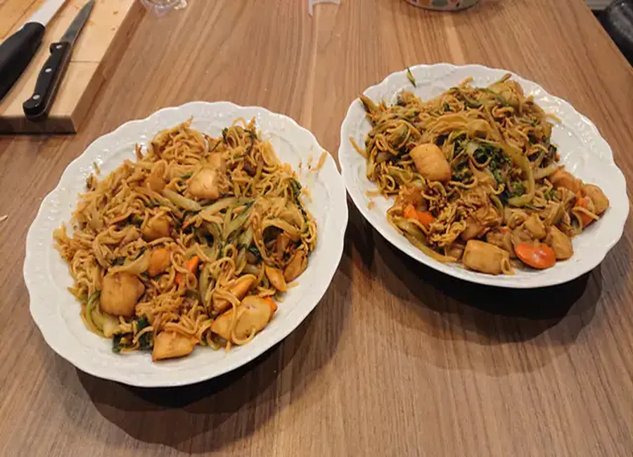 Chou chinois poêlé aux noix de saint-jacques