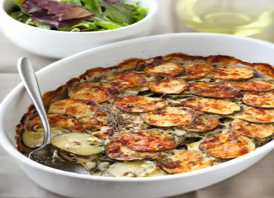 Gratin de courgettes au jambon