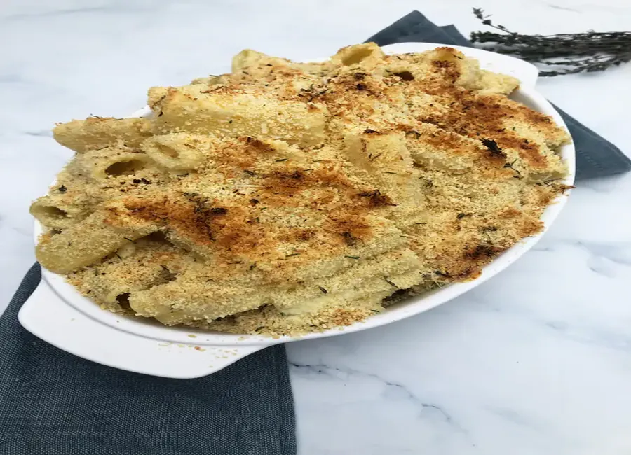 Gratin de pâtes au chèvre