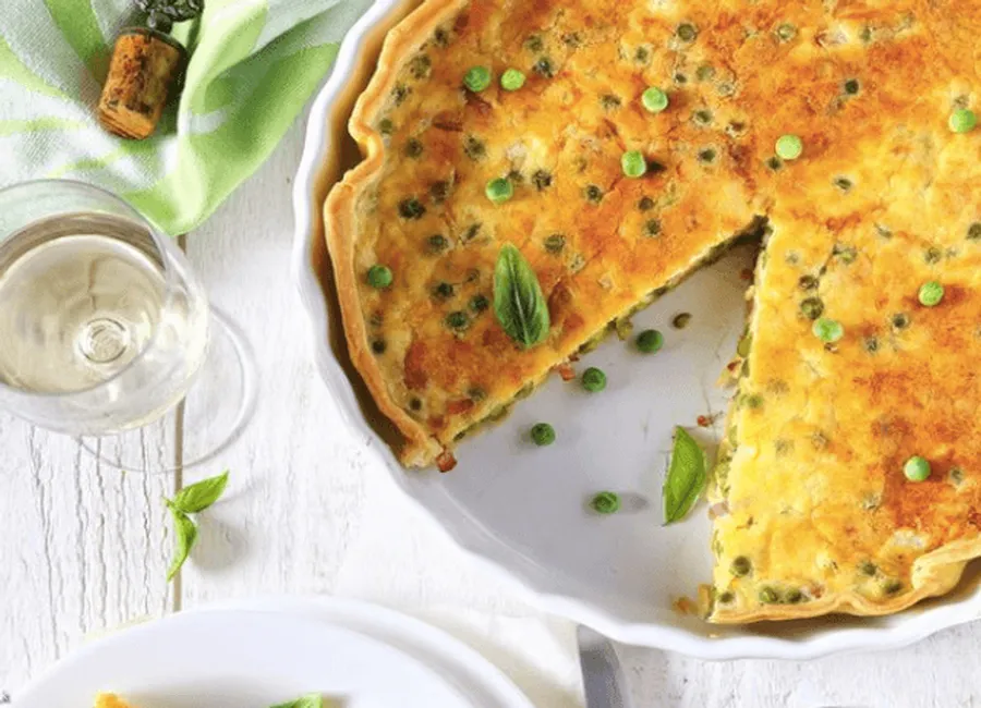 Quiche aux petits pois