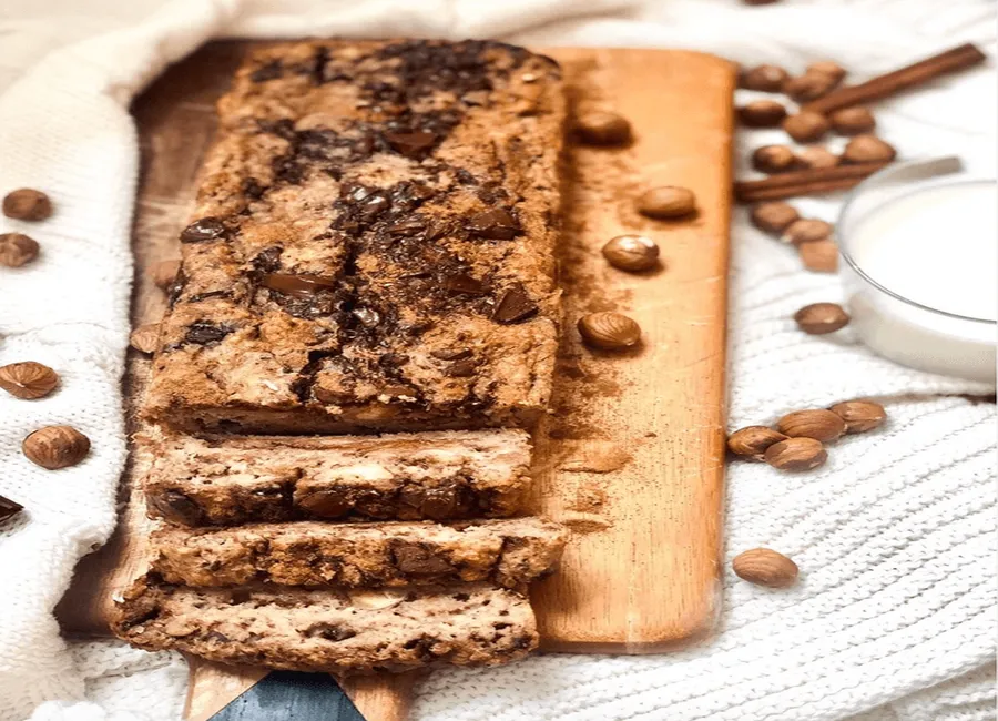Banana bread au chocolat et aux flocons d'avoine