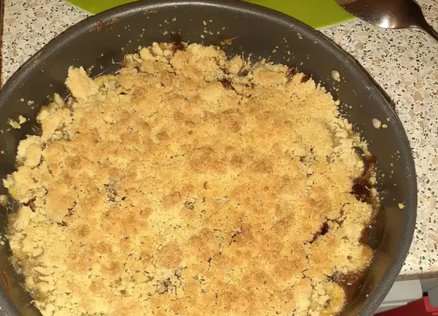 Crumble aux bananes et au chocolat