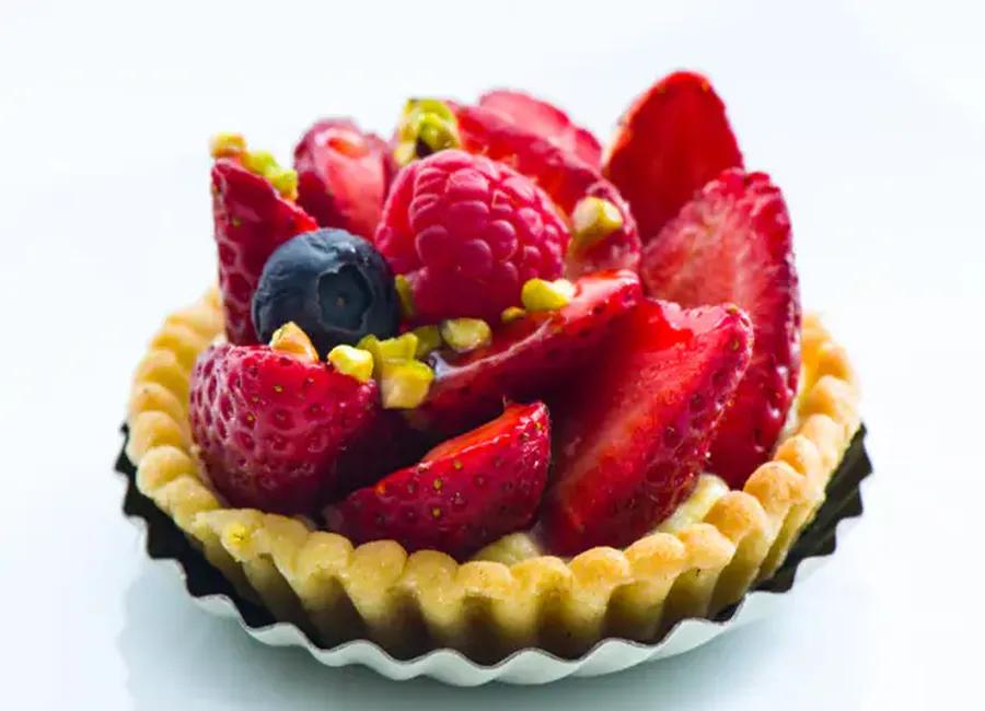 Tarte à la pistache et aux fraises