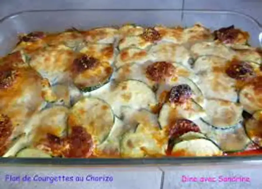 Flan courgette chorizo