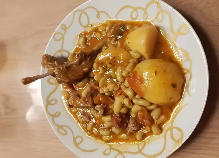 Agneau et merguez mijotés