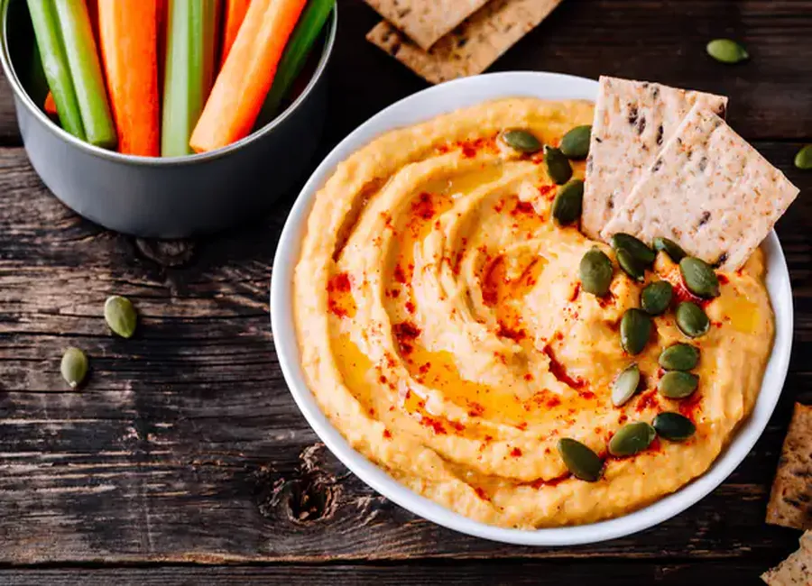 Houmous potiron et pois chiches