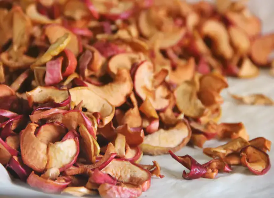 Chips d'épluchures de pommes