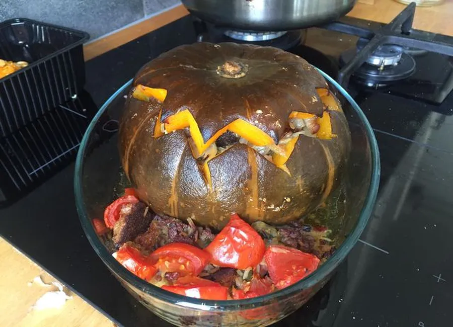 Citrouille farcie à la viande