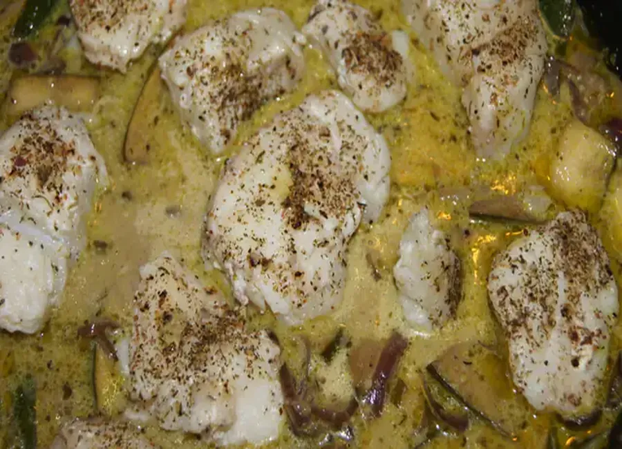 Poisson au curry de madras au lait de coco