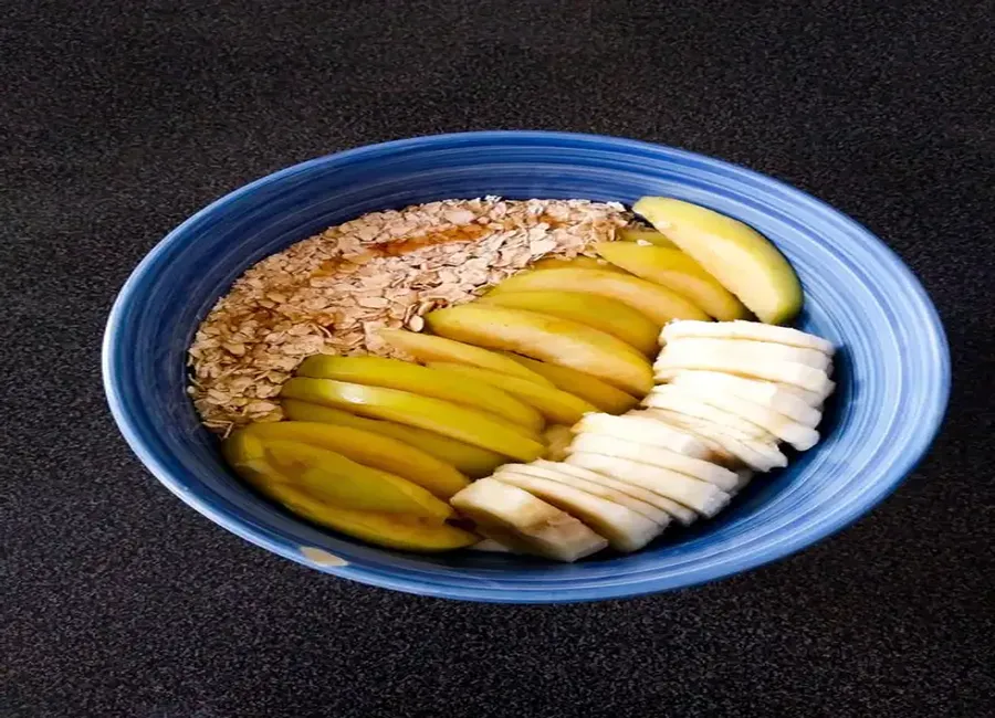 Bircher pommes - bananes diététique