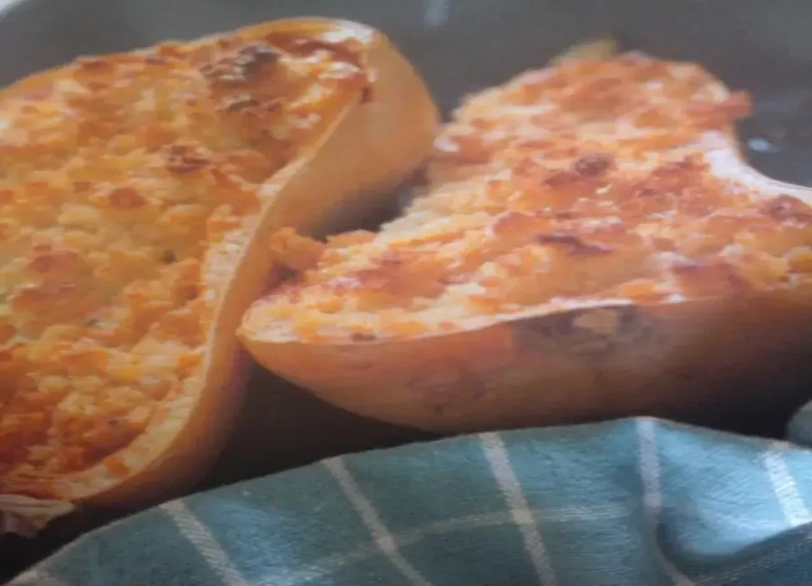Courge butternut gratinée au parmesan