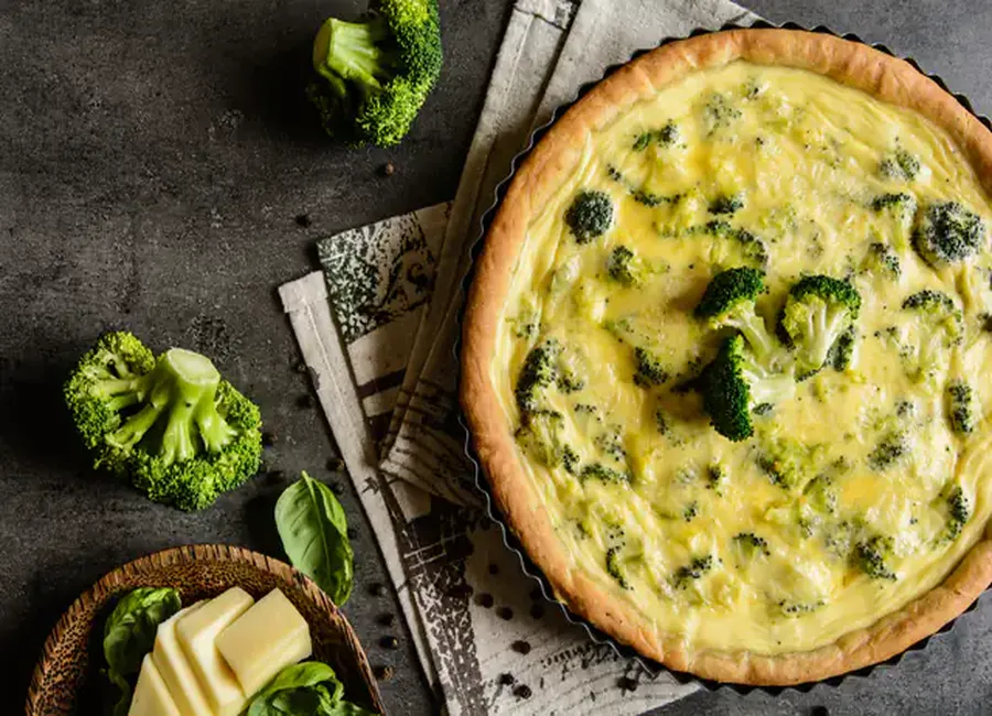 Quiche brocolis-fromage frais