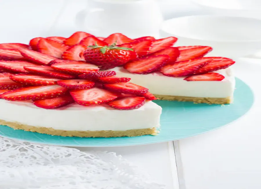 Cheesecake aux fraises et citron vert (sans cuisson)