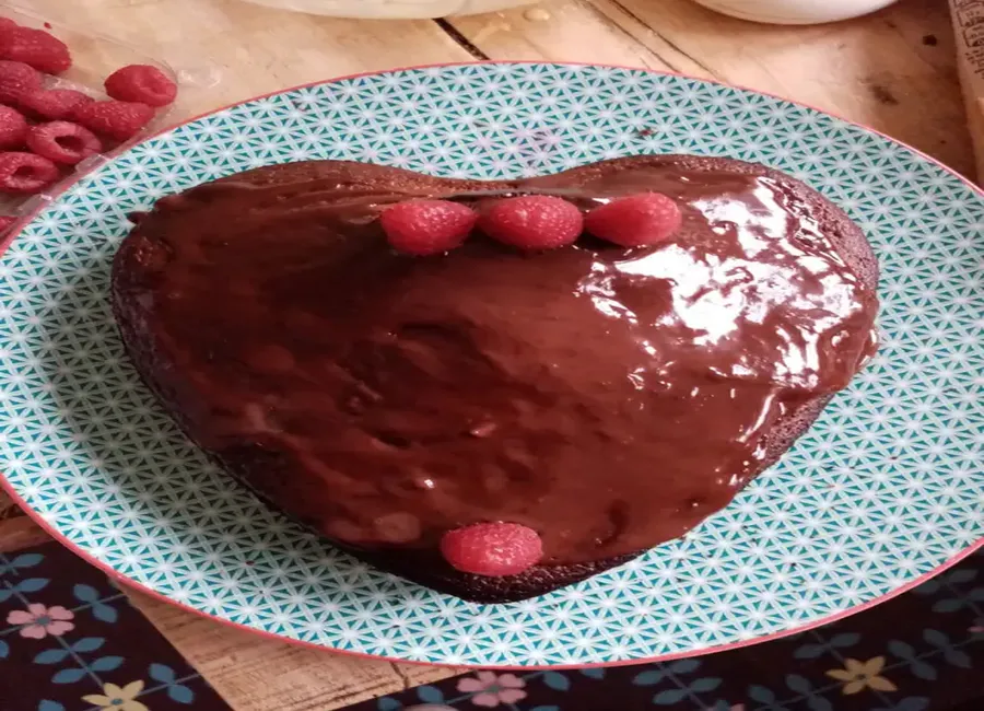 Gateau framboise chocolat