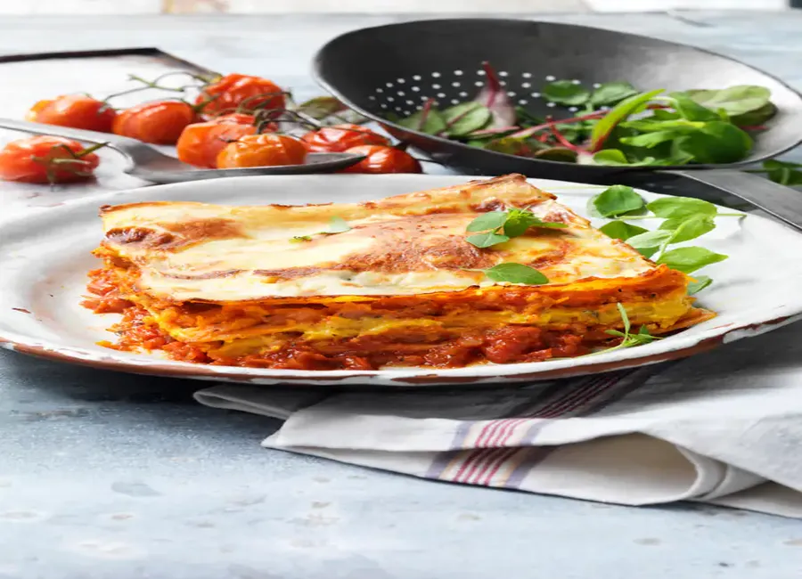Lasagnes à la viande et légumes du soleil