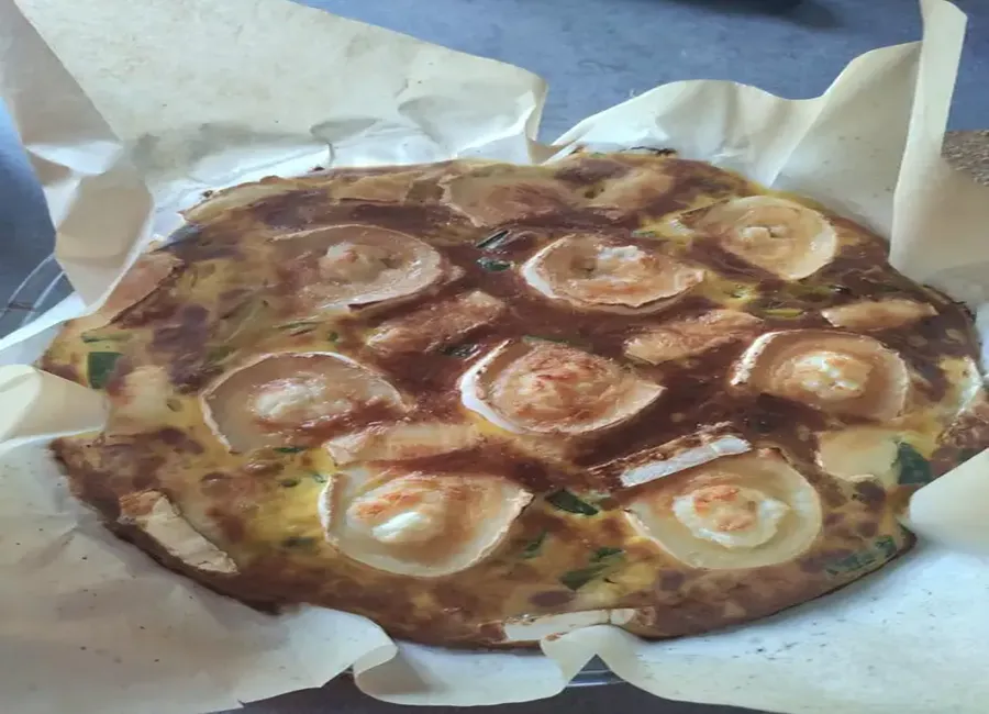 Tortilla chèvre poireaux
