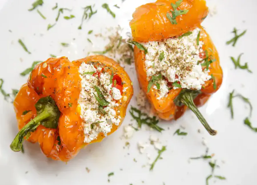Poivrons farcis au barbecue