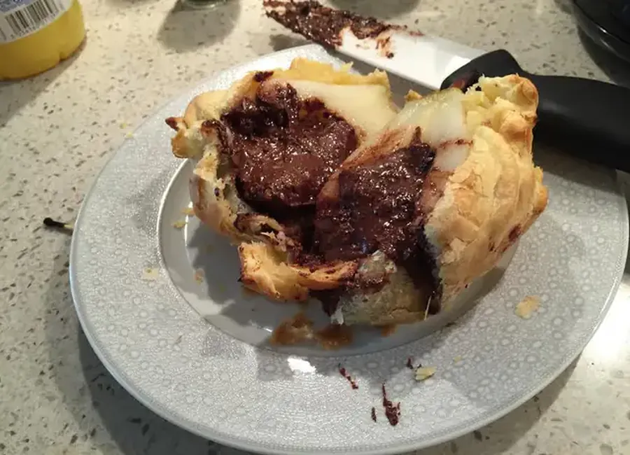 Douillon aux poires coeur chocolat