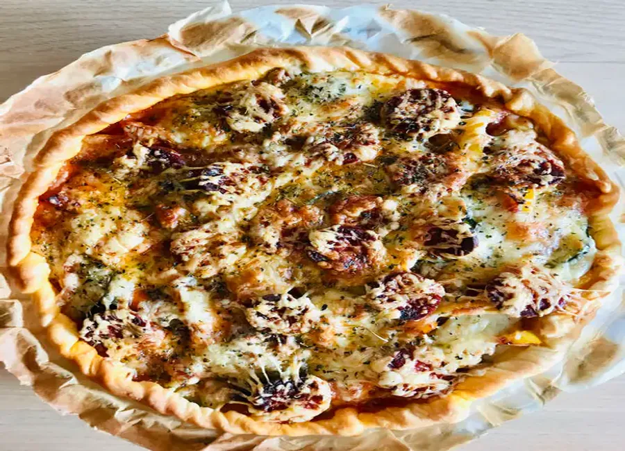 Tarte aux légumes du soleil et chorizo