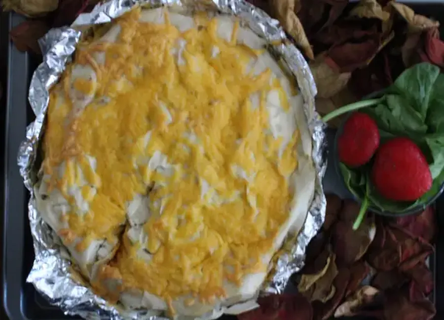 Feuilleté de tofu aux épinards