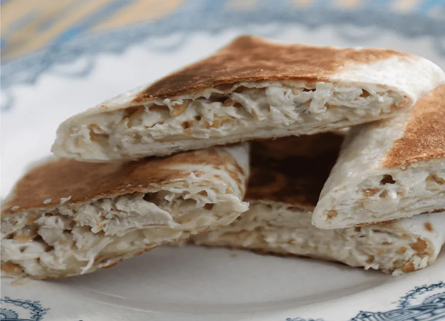 Wrap chaud poulet moutarde