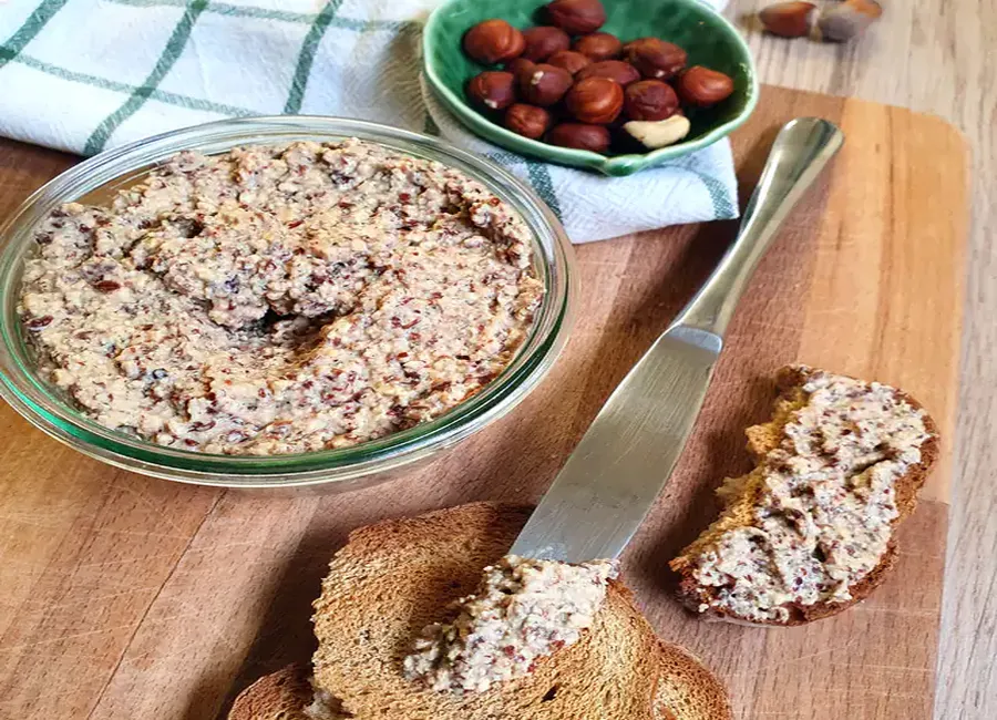Pâté à l'okara de noisettes