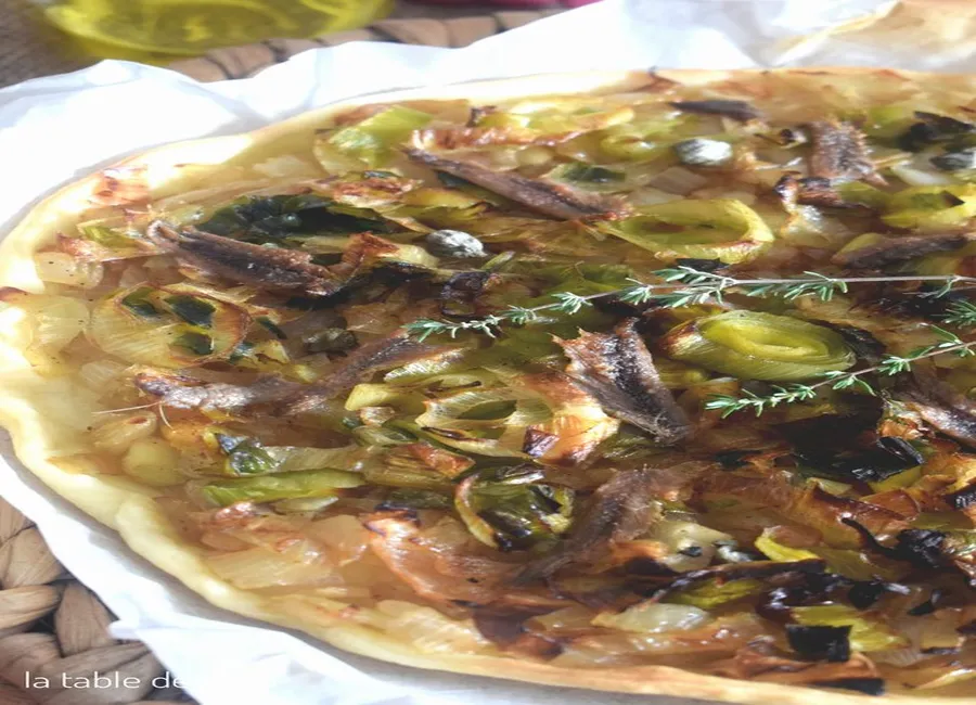Pissaladière aux poireaux