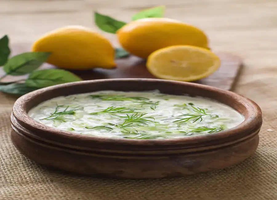Concombres en crème citron basilic onctueuse