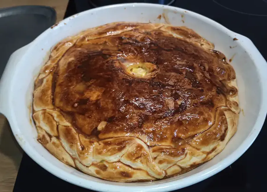 Tourte potiron et poulet au companion