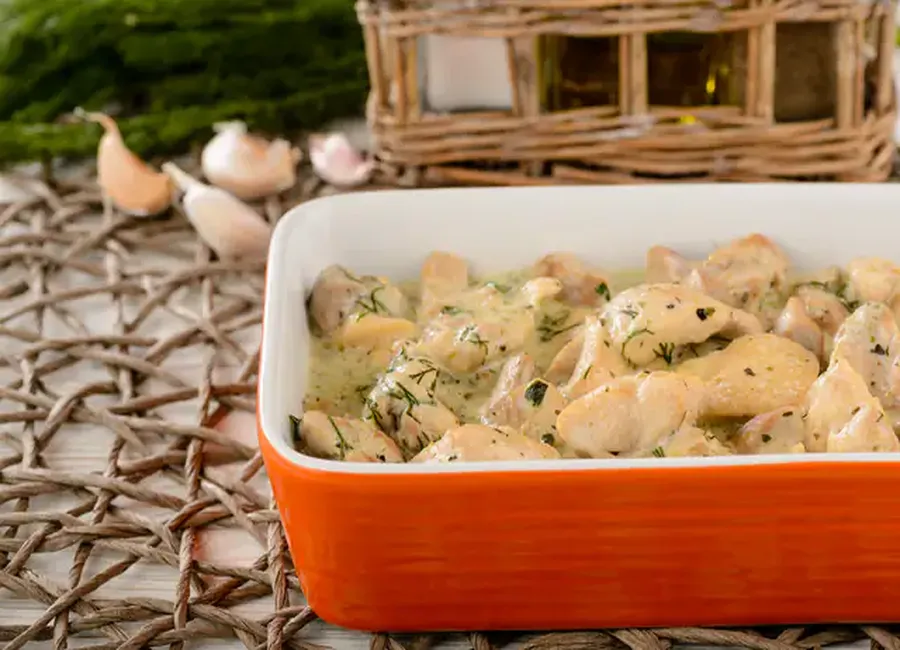 Emincée de poulet à la crème et moutarde à l'ancienne