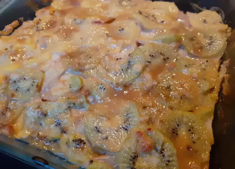 Gratin de kiwis et de poires