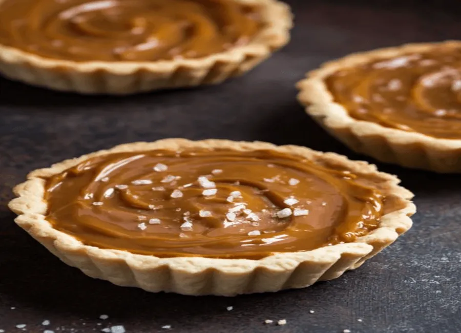 Tarte frangipane, caramel beurre salé