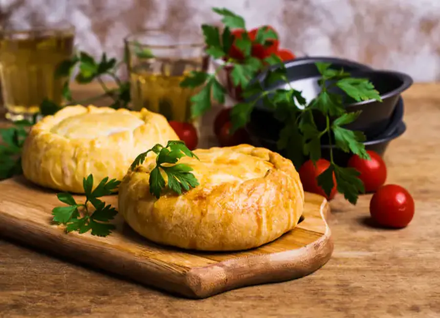 Tourte au jambon et fromage de chèvre