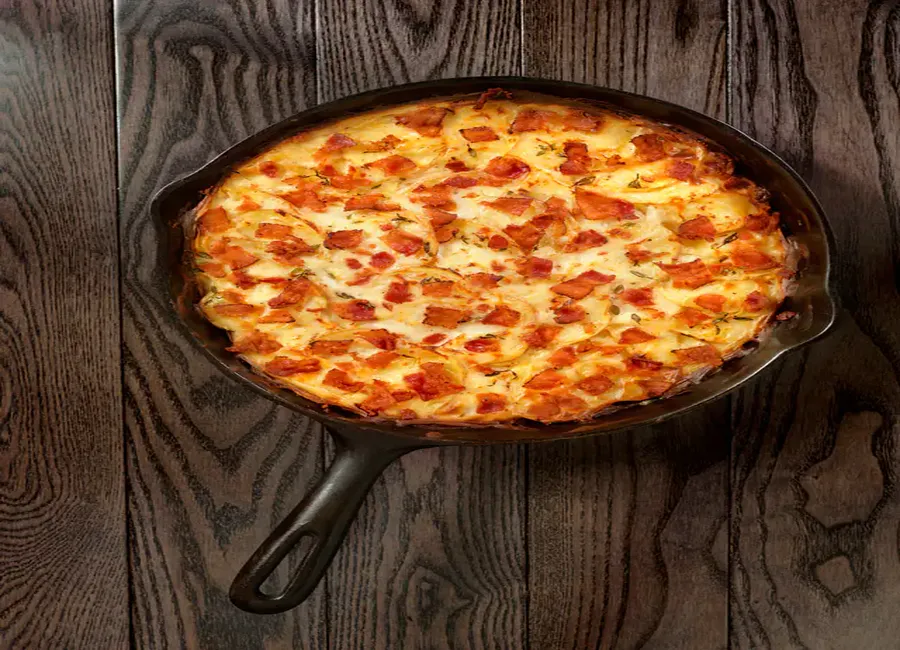 Radis blanc au jambon et à la béchamel