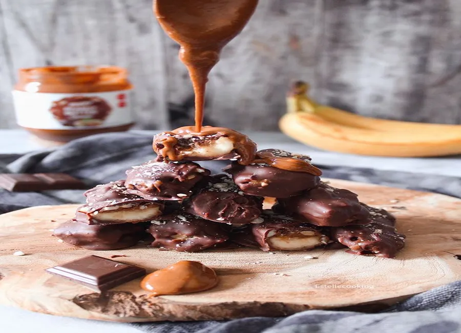 Bouchées bananes, beurre de cacahuète by estellecooking