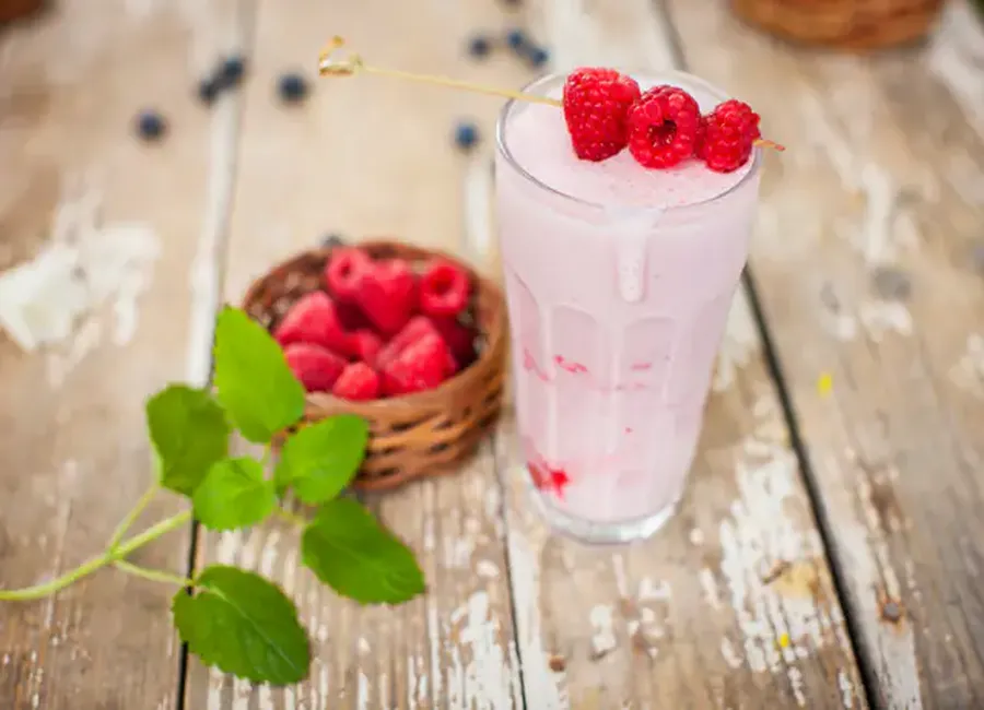 Milk-shake aux framboises