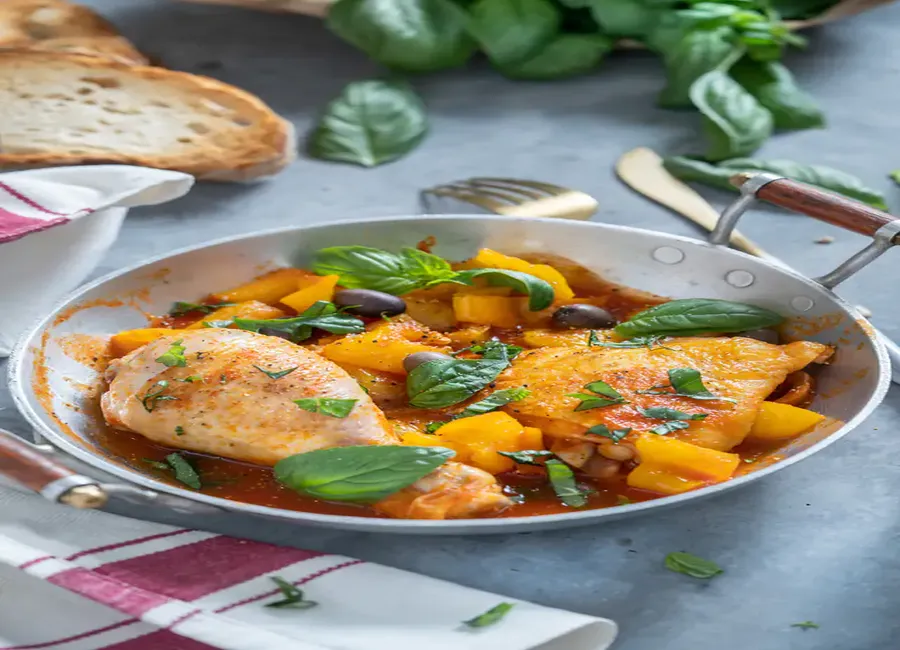 Cuisses de poulets aux olives et abricots