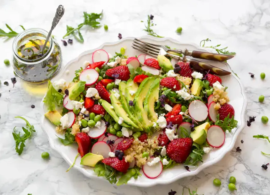 Salade printanière quinoa et feta