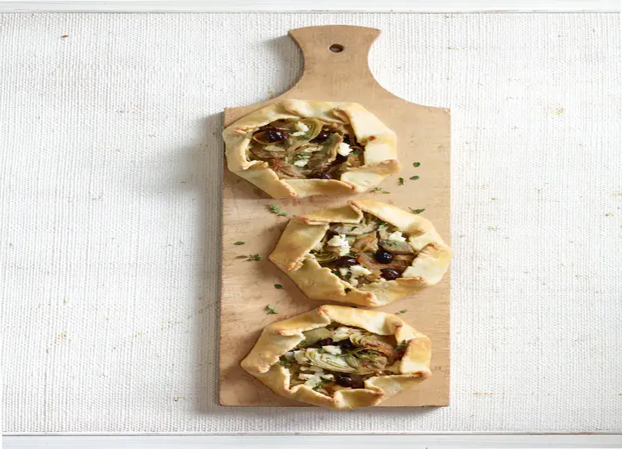 Tartelettes rustique à l'artichaut et au chèvre