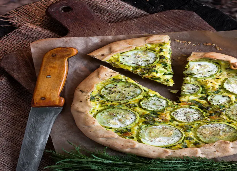 Tarte rustique courgette et chèvre