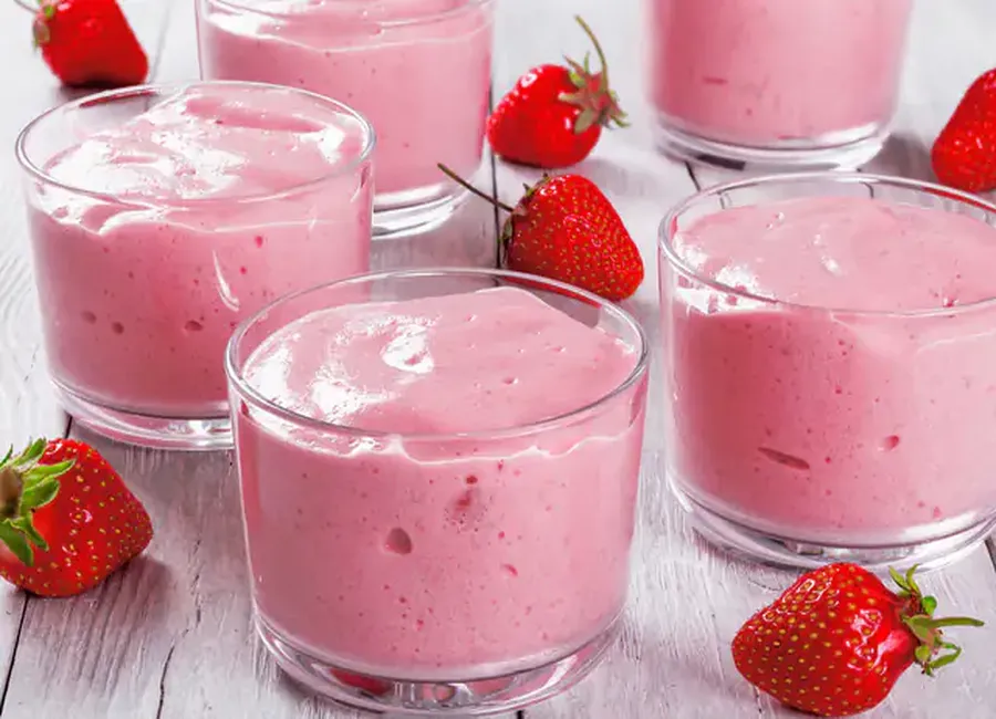 Mousse à la fraise ultra légere au siphon