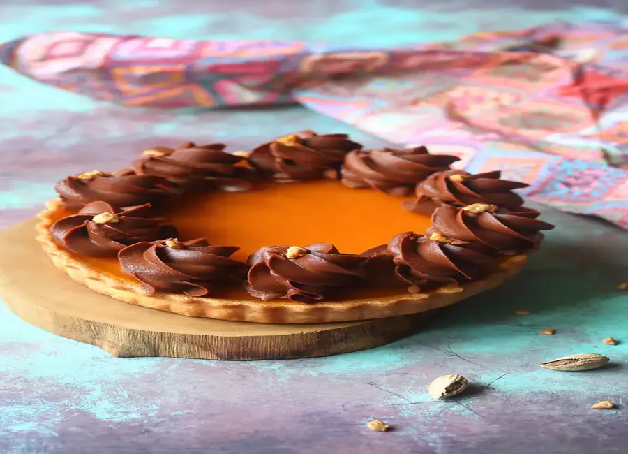 The tarte orange chocolat
