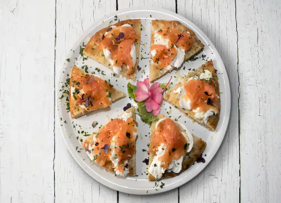 Pain polaire au fromage frais et saumon