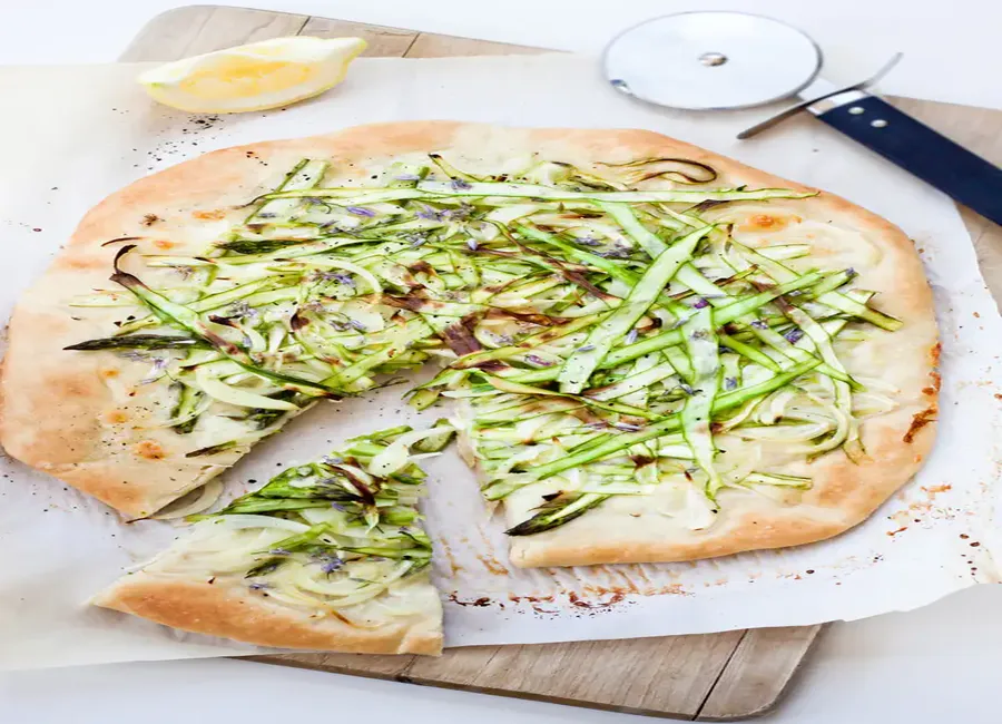 Pizza aux asperges