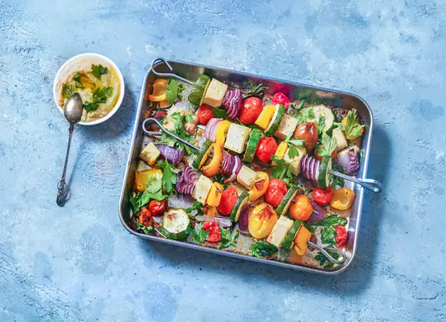 Brochette de légumes et tofu